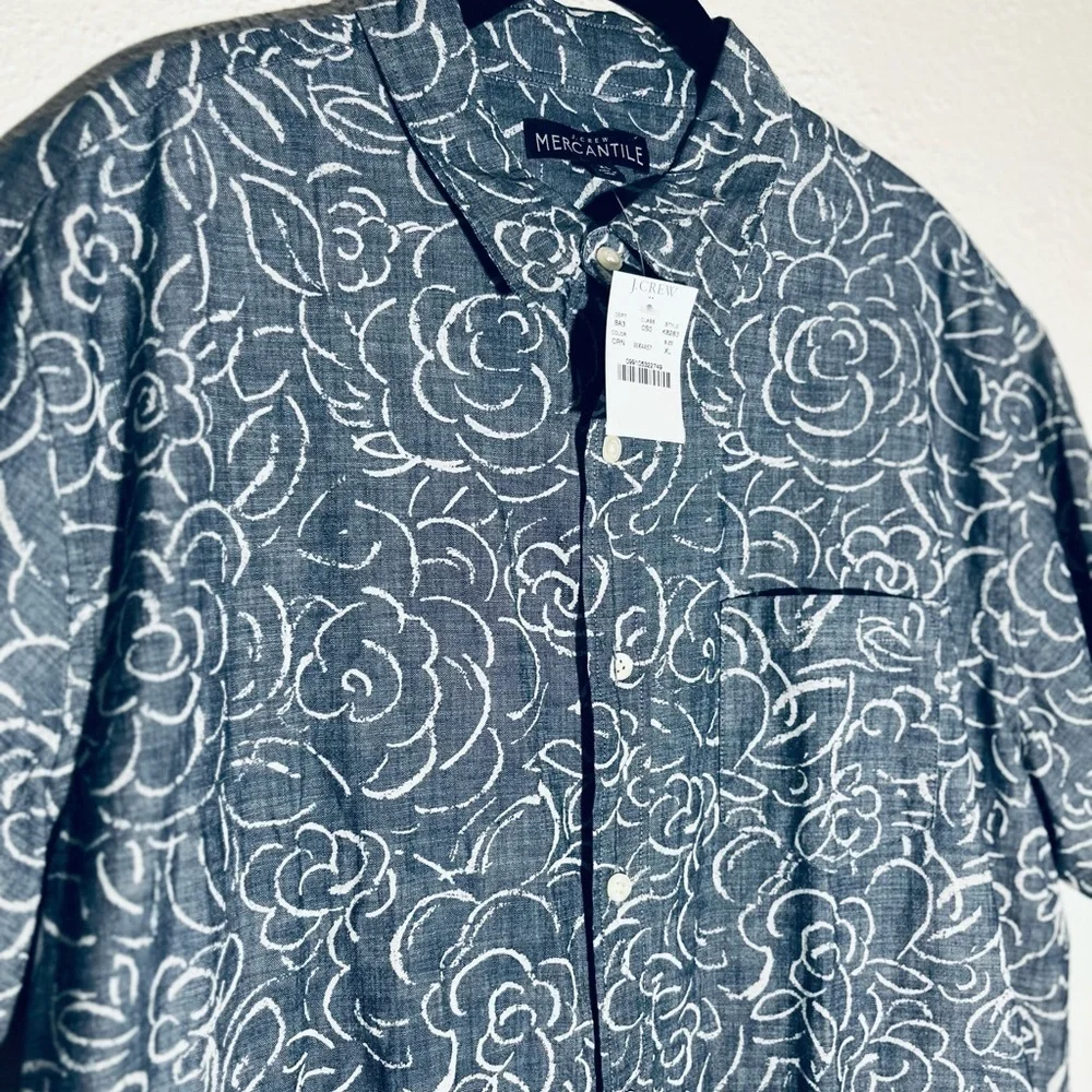 J. Crew Mens Slim Fit Print Cotton Button Down  Shirt  Size XL NWT Preppy - Picture 4 of 9